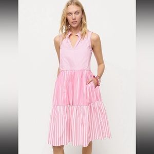 J. Crew Sleeveless Tiered Popover Dress - sz small